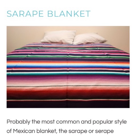 Green sarape blanket - Picture 5 of 5